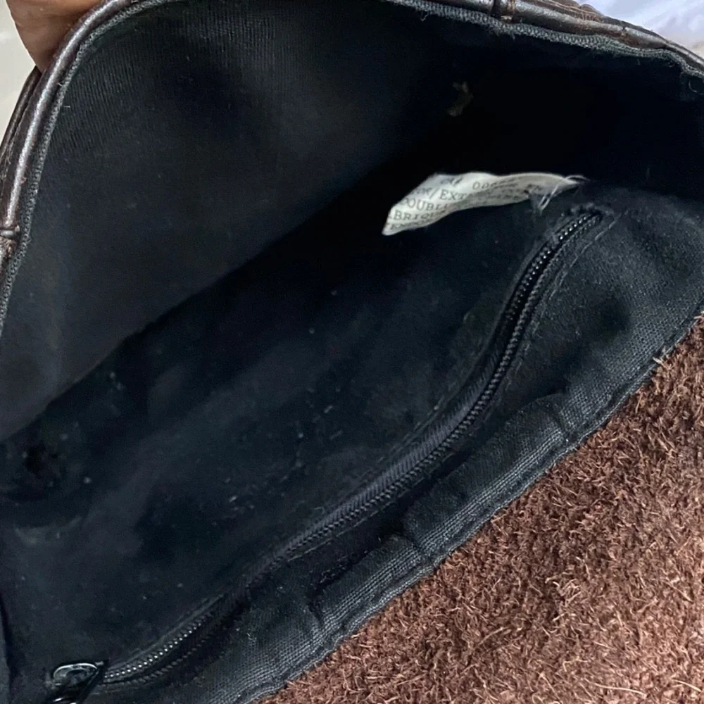 Eddie Bauer Dark Brown Leather Messenger Bag